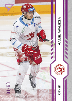 Kamil Walega Trinec Tipsport ELH 2024/25 SportZoo 2. serie Purple Iceberg /60 #261